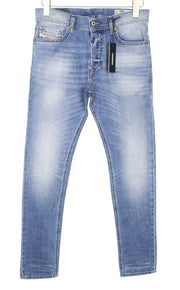 DIESEL Tepphar 0842H Men Jeans W27/L32 Blue Slim Carrot Boys Stretch Buttoned