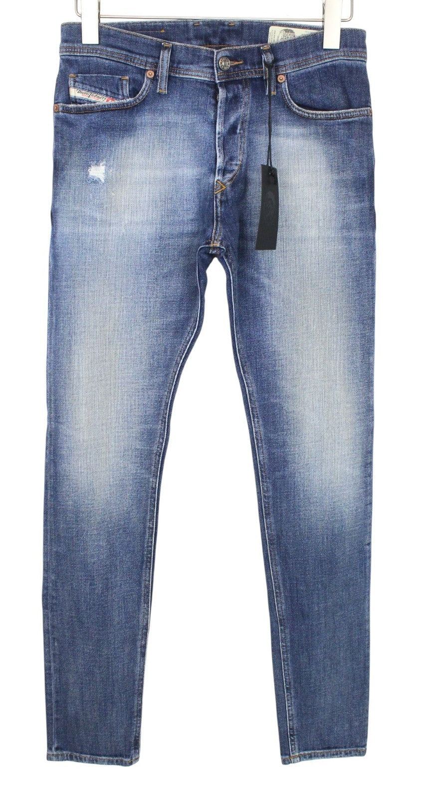 DIESEL Tepphar-X 0870H Men Jeans W26/L32 Boys Slim Carrot Blue Cotton Stretch