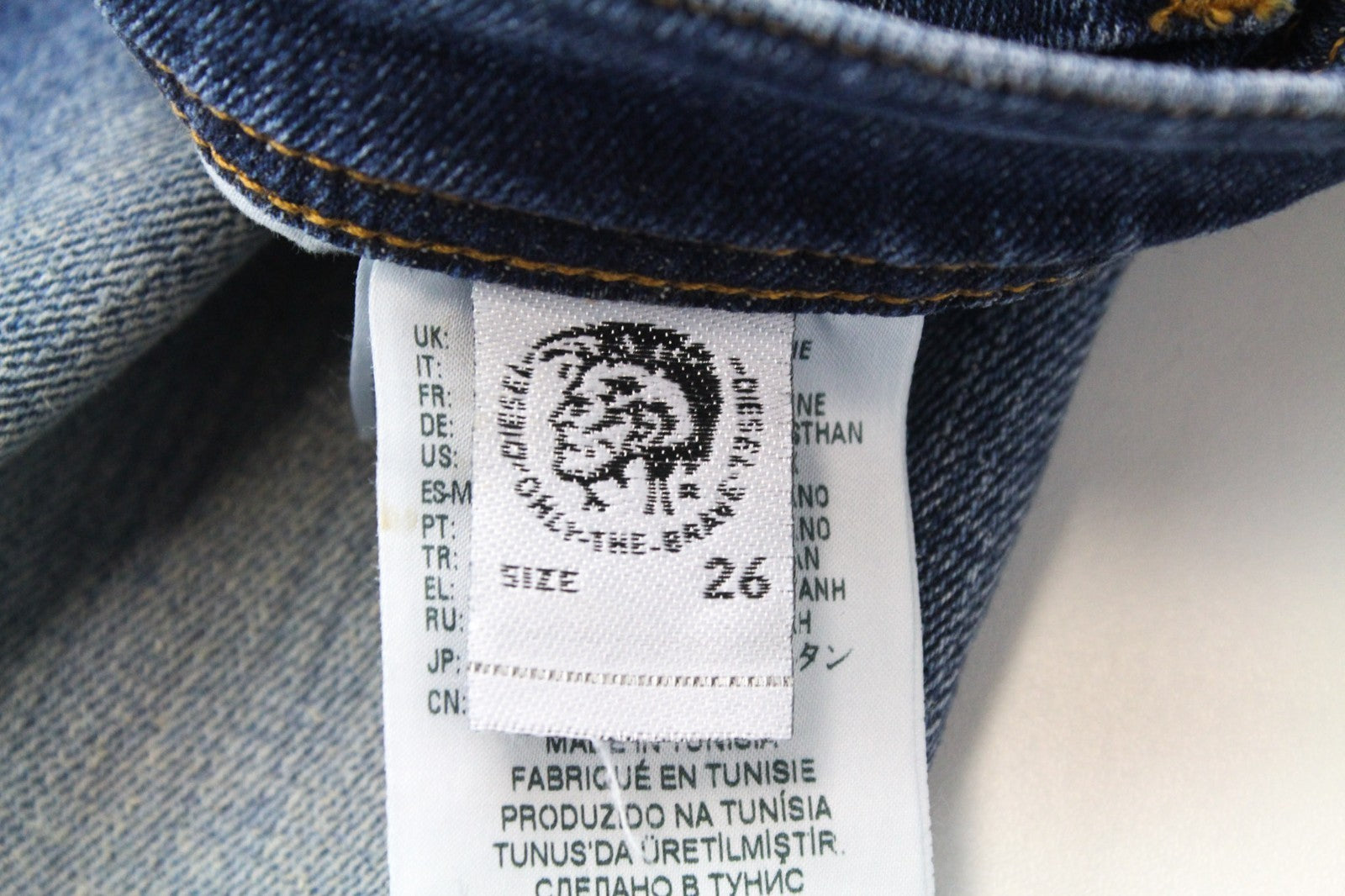 DIESEL Tepphar-X 0870H Men Jeans W26/L32 Boys Slim Carrot Blue Cotton Stretch