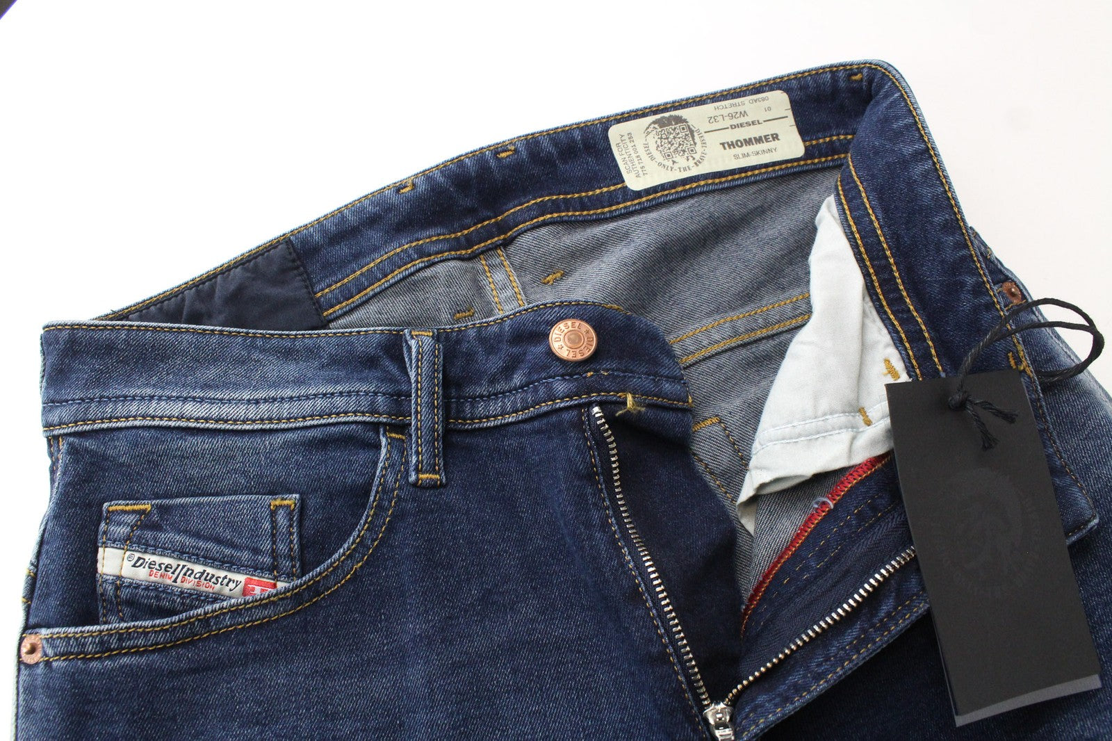 DIESEL Thommer 083AD Men Jeans W26/L32 Boys Slim Skinny Blue Cotton Stretch