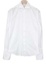 SUITSUPPLY Men Shirt 37/14 1/2 Slim White Pure Cotton Cutaway Collar Formal