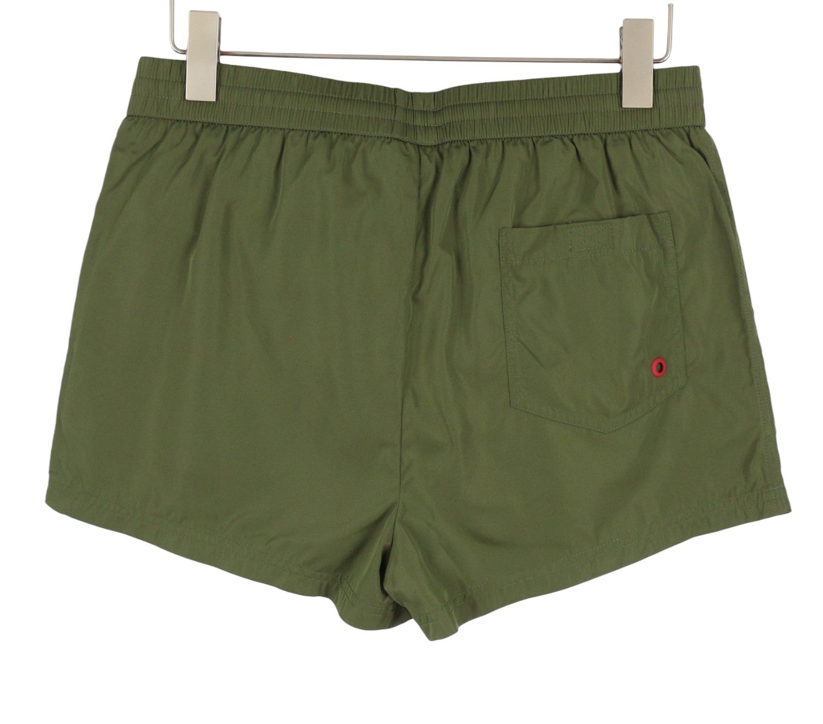 DIESEL BMBX-Mike-Patch Men Swimwear XL Khaki Green Mesh Inside Drawstring Waist