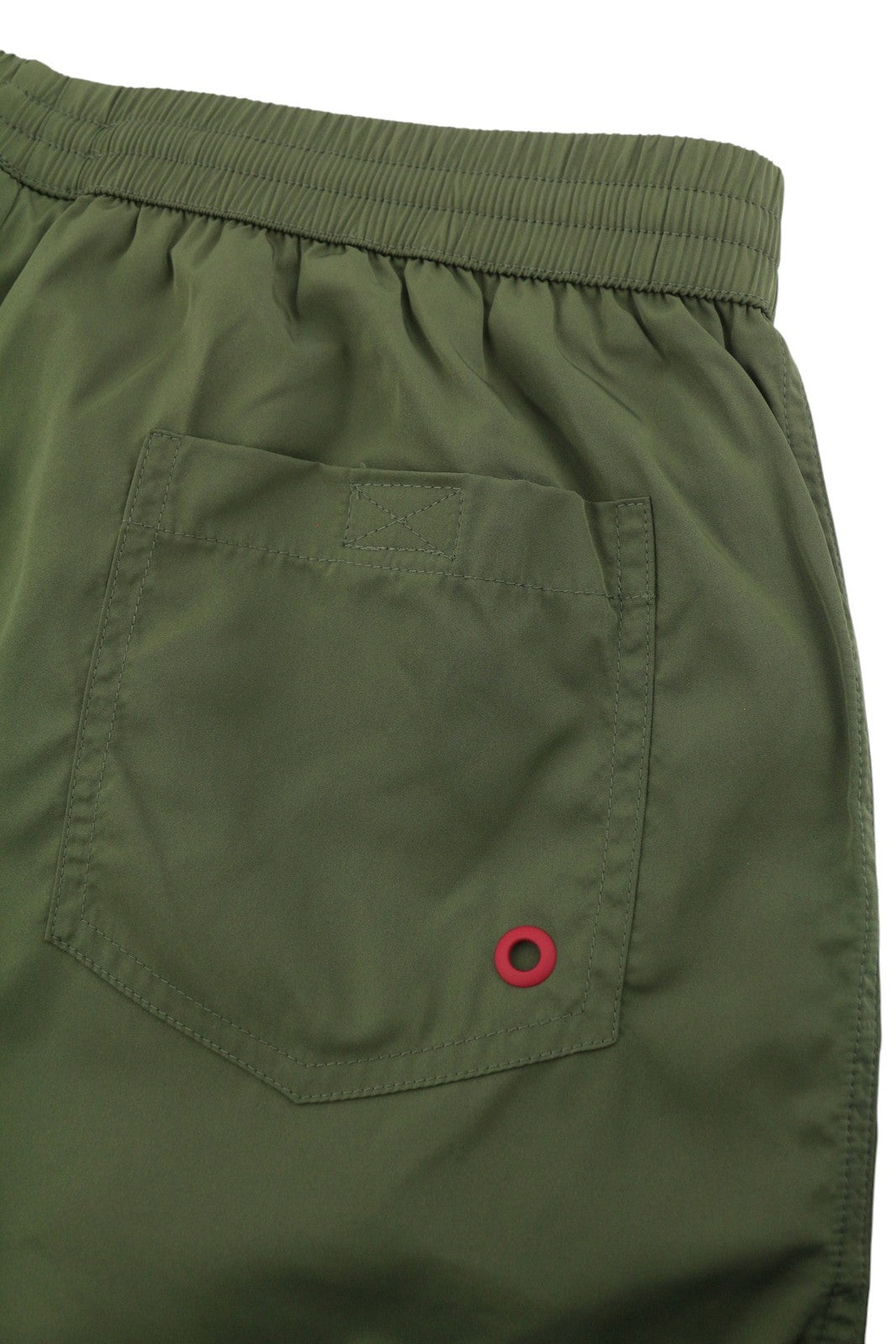 DIESEL BMBX-Mike-Patch Men Swimwear L Khaki Green Mesh Inside Drawstring Waist