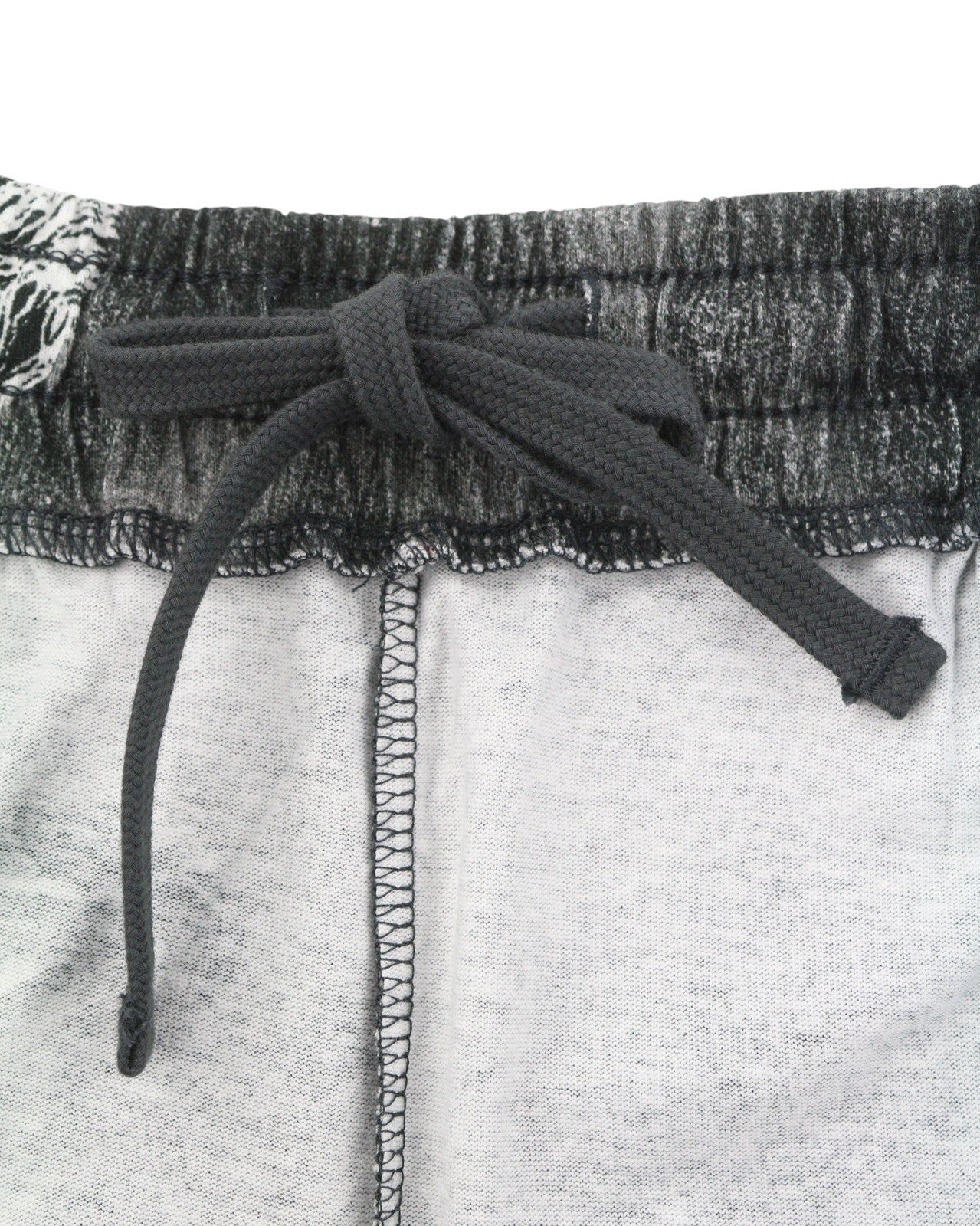 DIESEL P-Ston Men Shorts M Grey Jersey Distress Effect Elastic Waistband RRP225