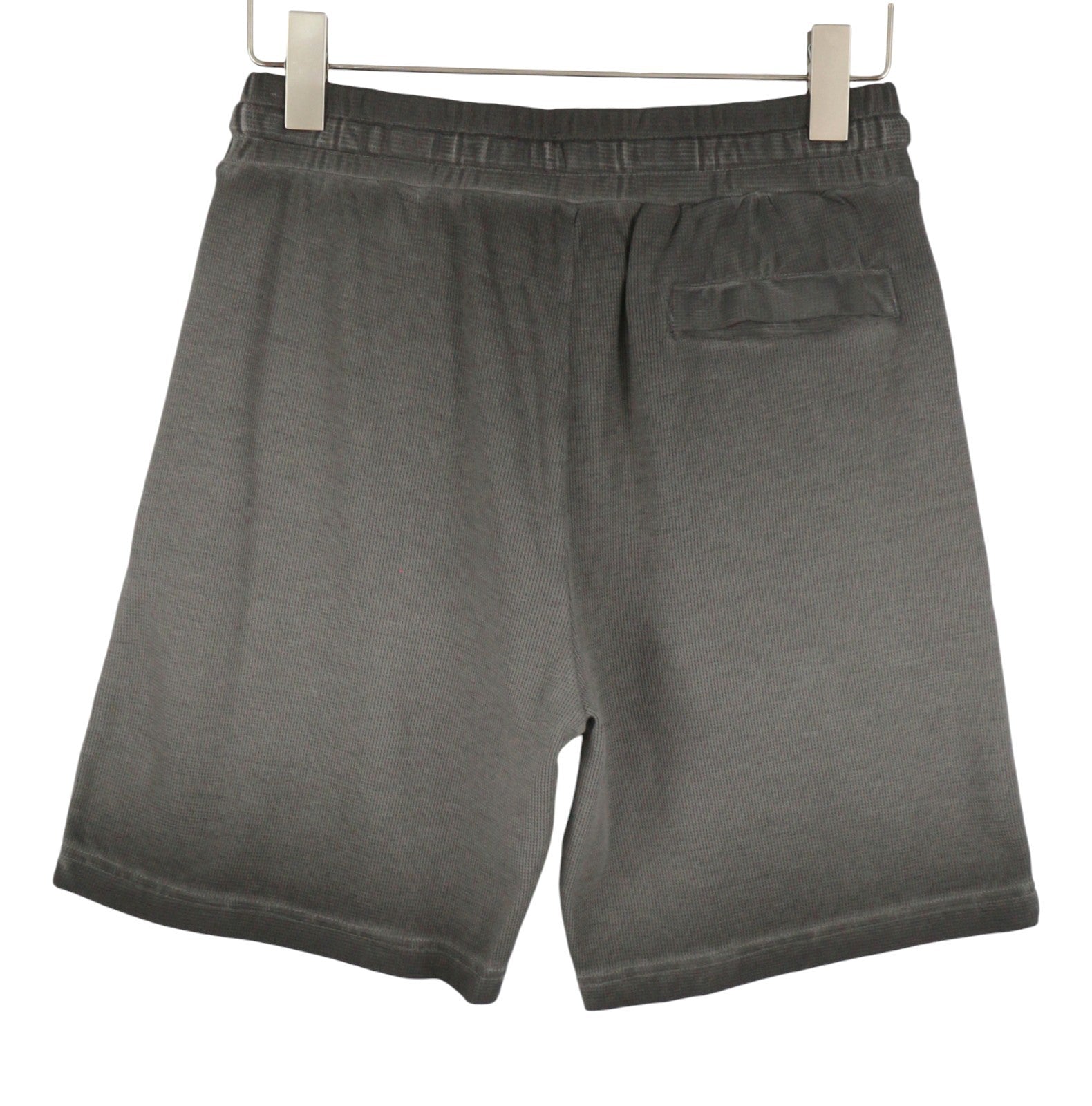 DIESEL P-Stalt-Waf Men Shorts M Grey Faded Look Pique Waffle Knit Cotton