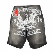DIESEL P-Eeklo Men Shorts 52 W36 Grey Faded Patterned Loose Fit RRP195