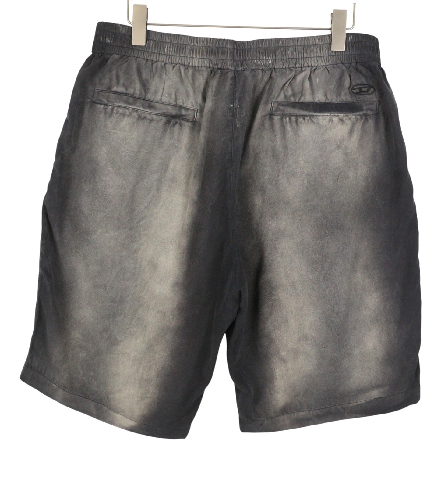 DIESEL P-Eeklo Men Shorts 54 W36 Grey Faded Patterned Loose Fit RRP195