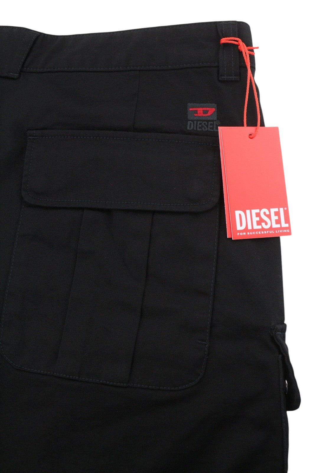 DIESEL P-Argy-Short-Out Men Shorts 52 W37 Black Zip Fly Cargo RRP175