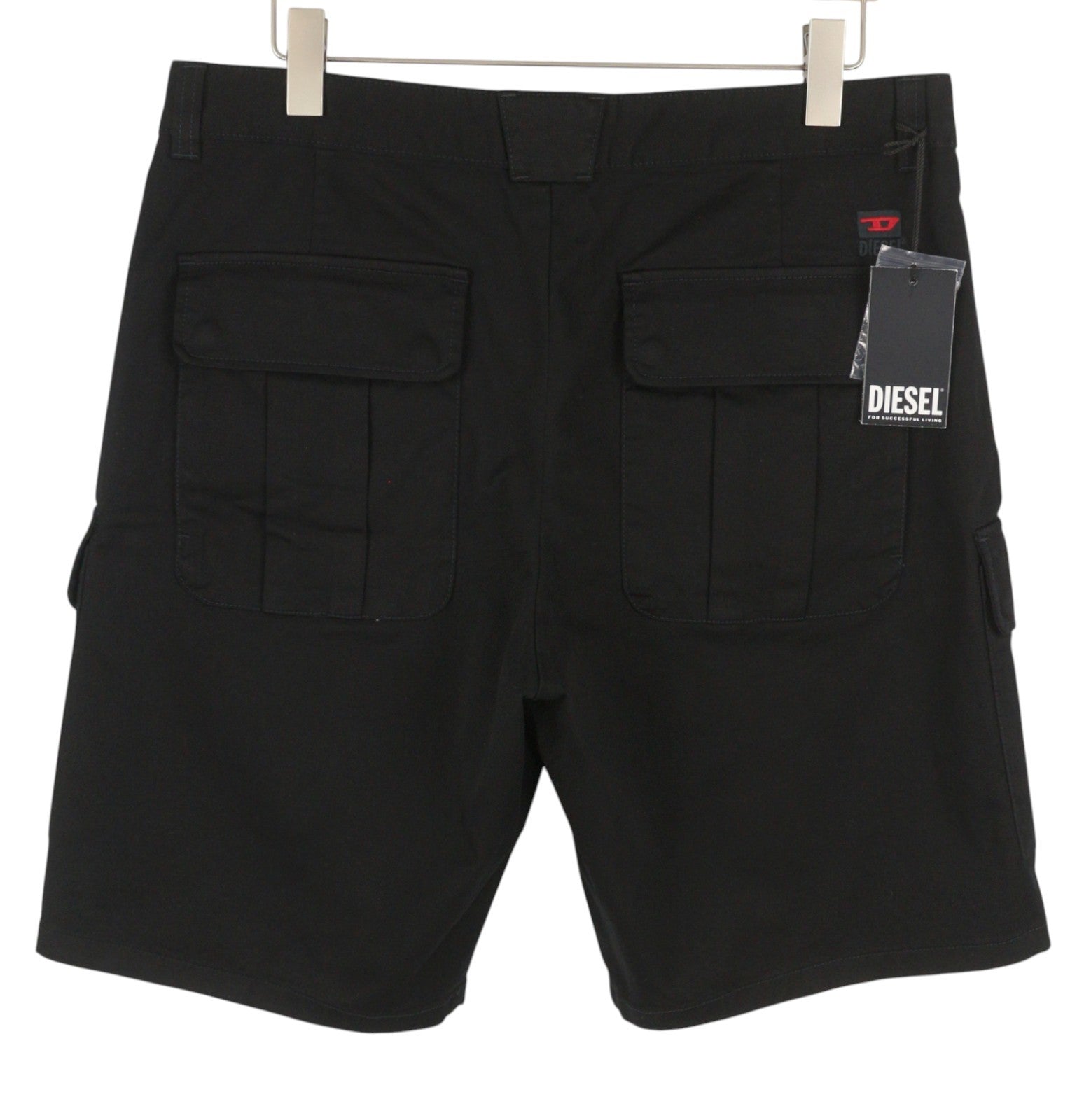 DIESEL P-Argy-Short-Out Men Shorts 54 W39 Black Zip Fly Cargo RRP175