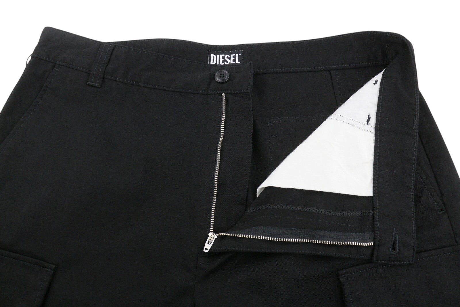 DIESEL P-Argy-Short-Out Men Shorts 54 W39 Black Zip Fly Cargo RRP175