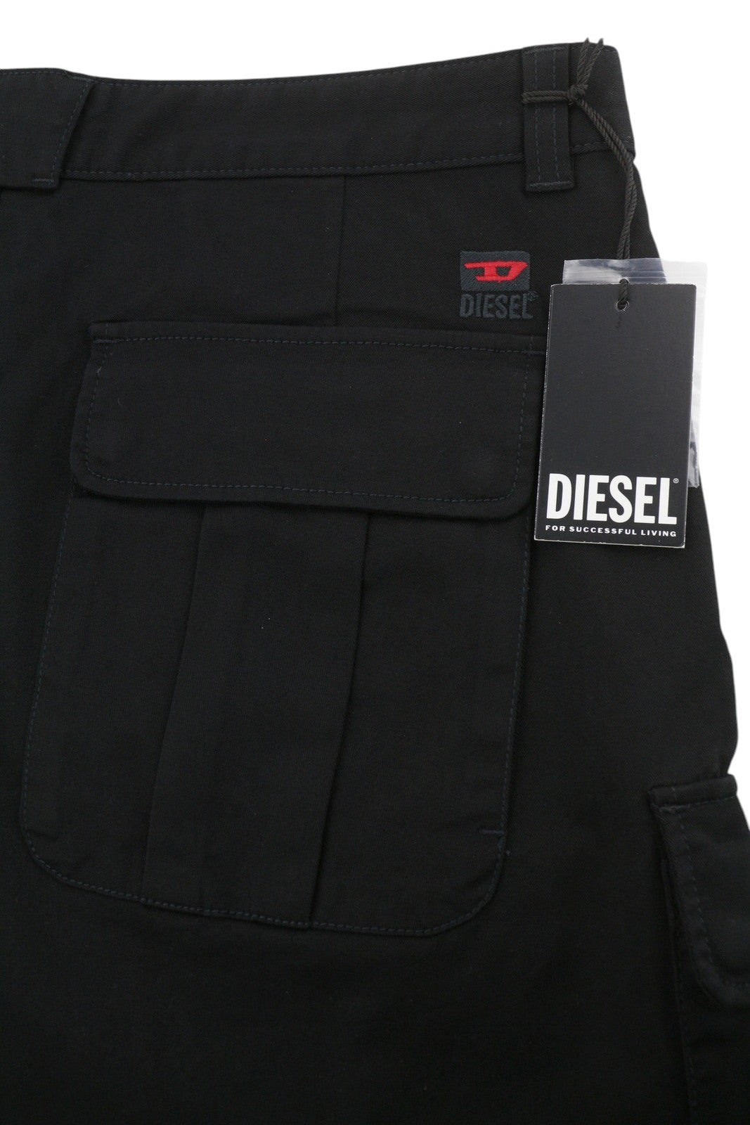 DIESEL P-Argy-Short-Out Men Shorts 52 W37 Black Zip Fly Cargo RRP175