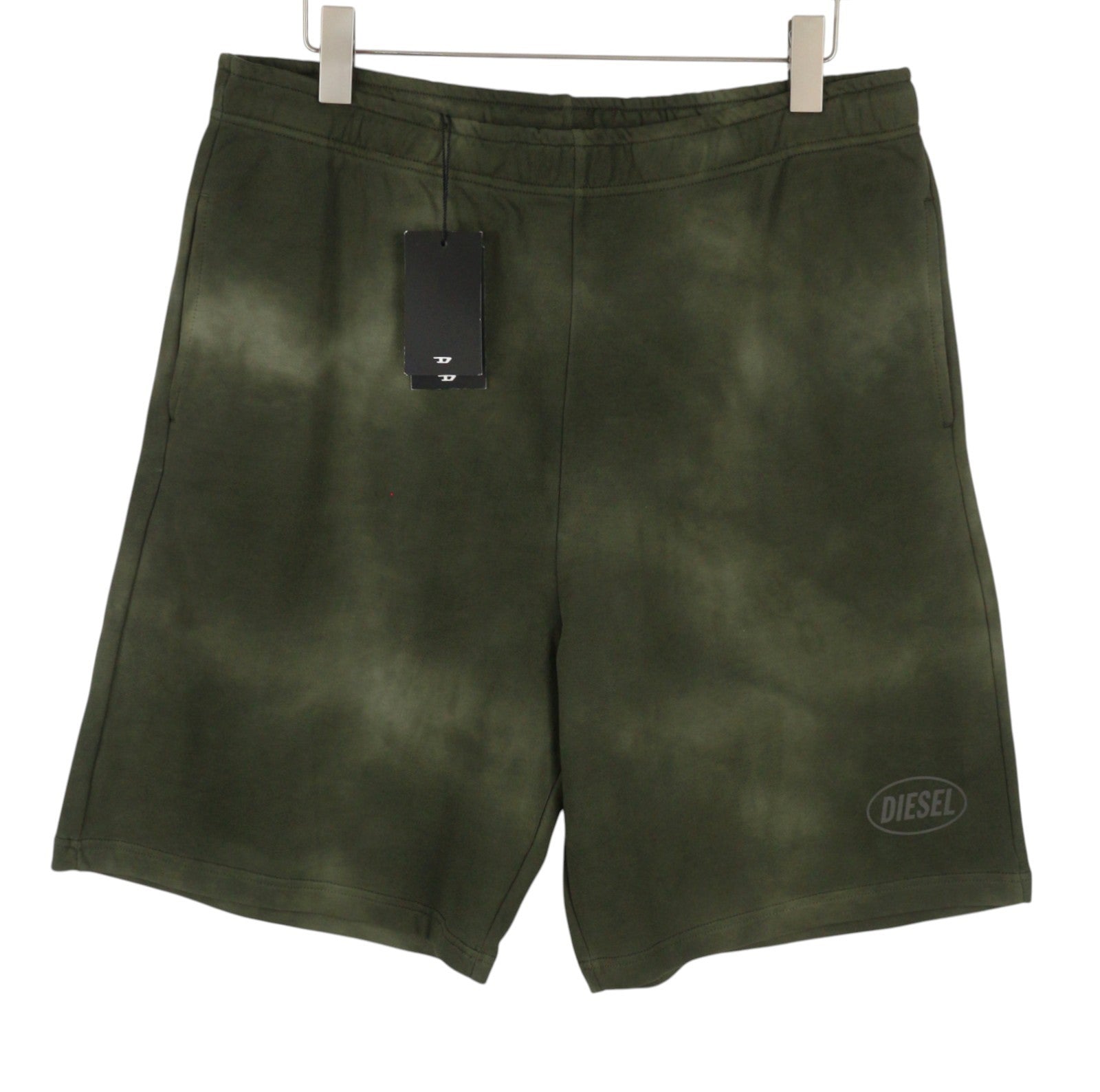 DIESEL P-Marky-Sho-G2 Men Shorts XL Green Faded Elastic Waistband RRP125