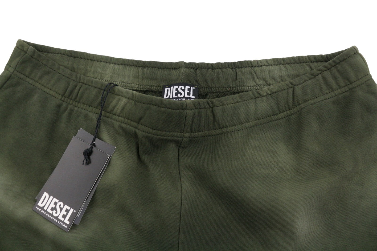 DIESEL P-Marky-Sho-G2 Men Shorts XL Green Faded Elastic Waistband RRP125