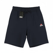 DIESEL P-Crow Off Men Shorts 2XL Dark Blue Relaxed Fit Elastic Waistband