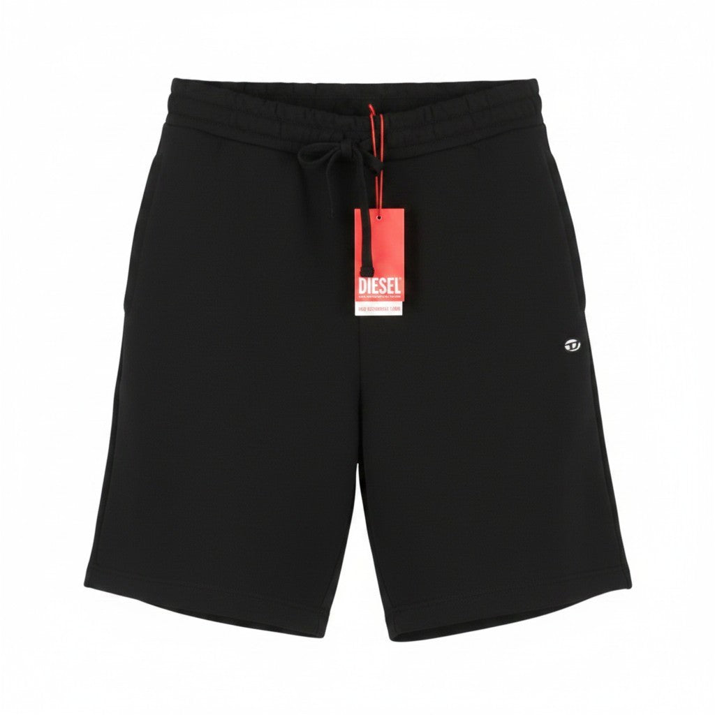DIESEL P-Crown-Doval-PJ Men Shorts 2XL Black Loose Fit Elastic Waistband RRP125