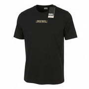 DIESEL T-Just-L4 Men T-Shirt XL Black Crew Neck Cotton Pull On Short Sleeve