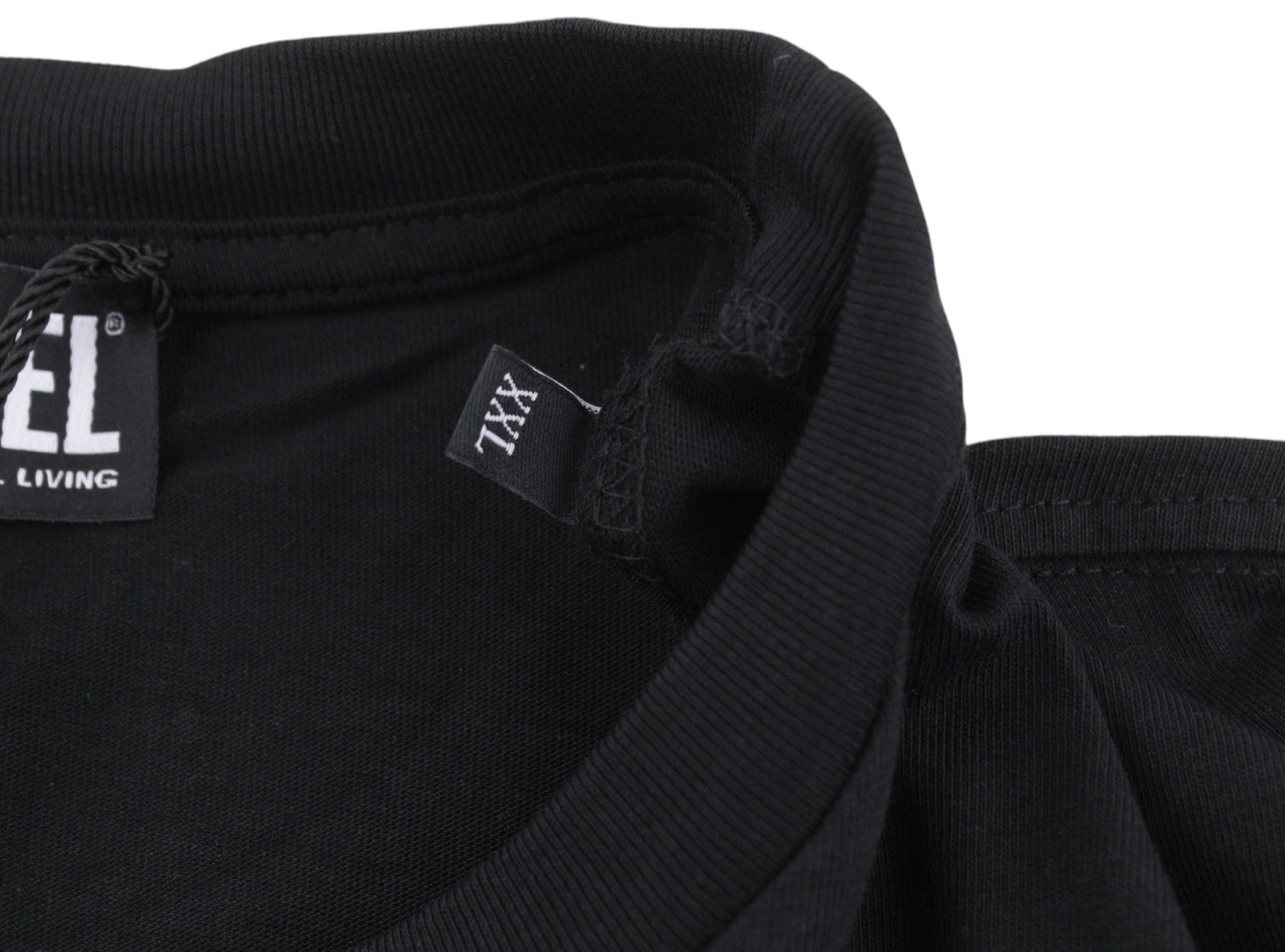 DIESEL T-Just 12-5 Men T-Shirt 2XL Black Cotton Tricot Crew Neck Short Sleeve