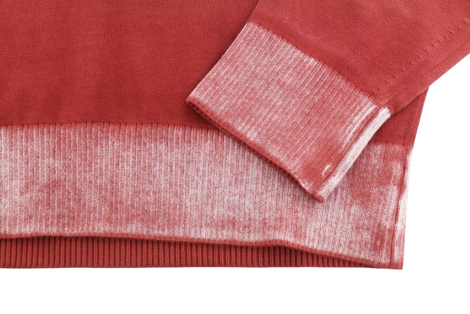 DIESEL K-Lorenzo Men Jumper L Red Faded Cotton Knitted Polo Pull On RRP250