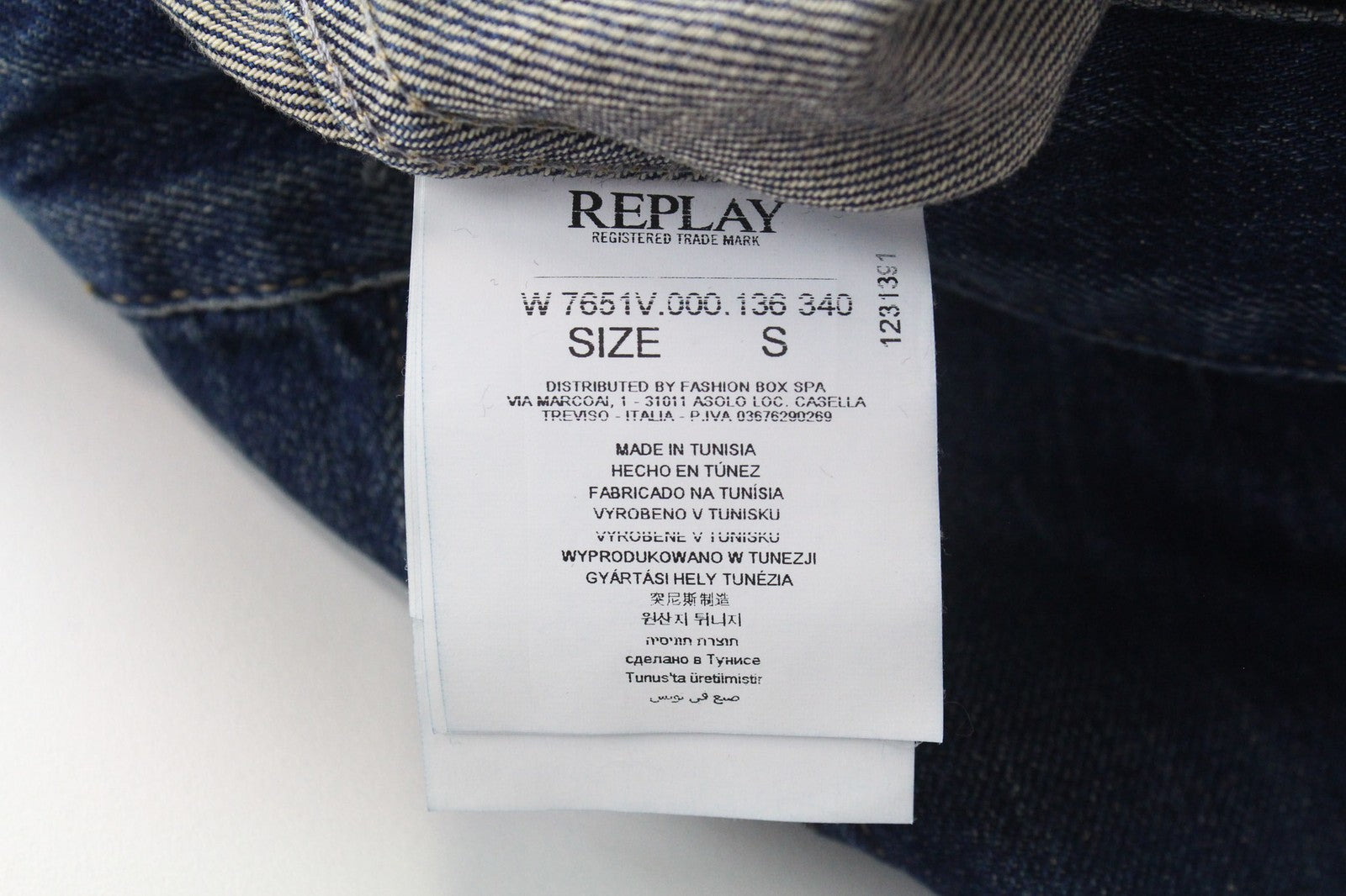 REPLAY Women Jacket S Blue Pure Cotton Denim Washed Collared Long Sleeve Cropped