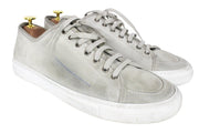 SUITSUPPLY Men Trainers EU44 Grey Low-Top Laced Casual Suede Sneakers