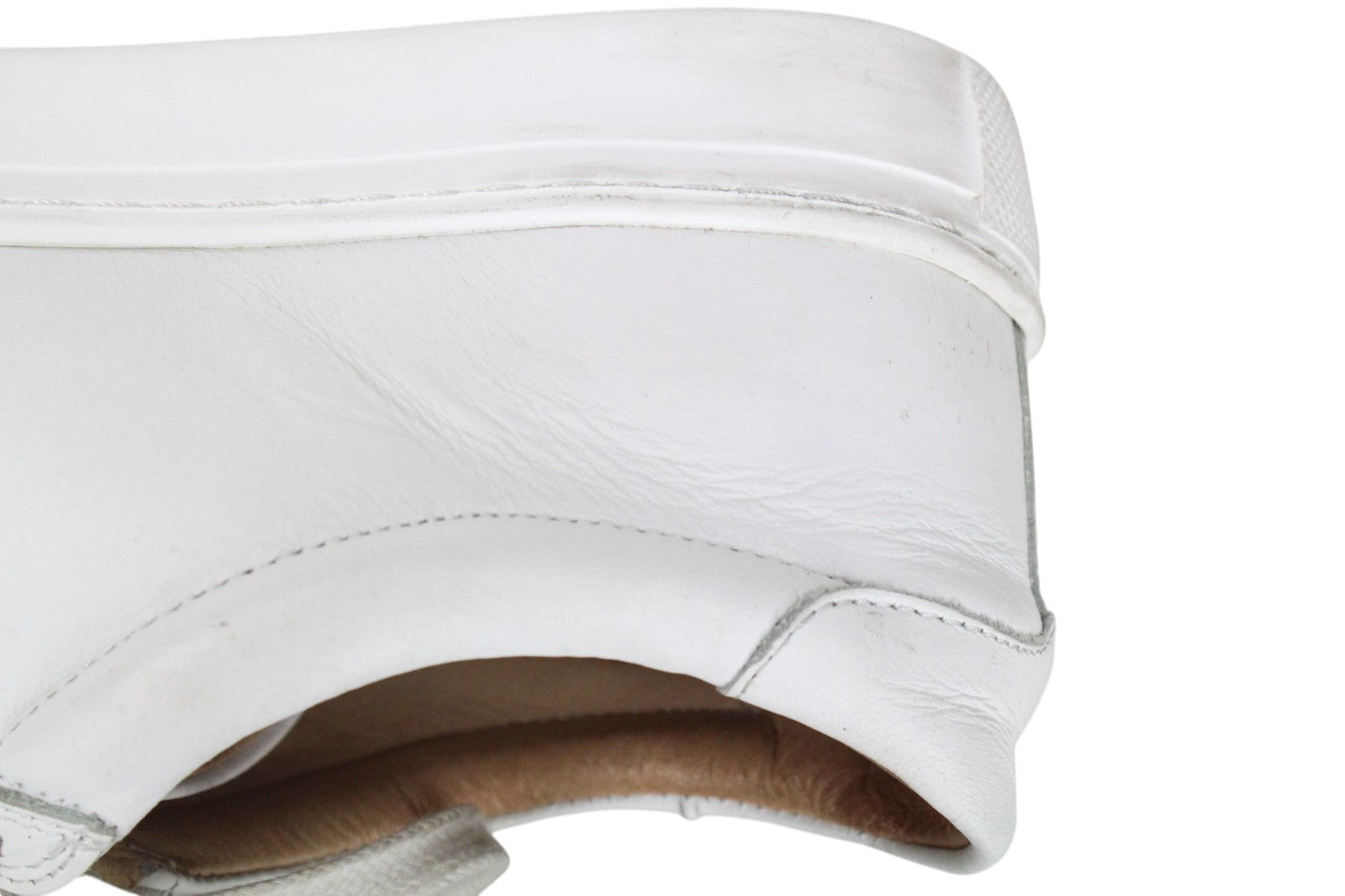 SUITSUPPLY Men Trainers EU42 White Genuine Leather Low-Top Laced Sneakers