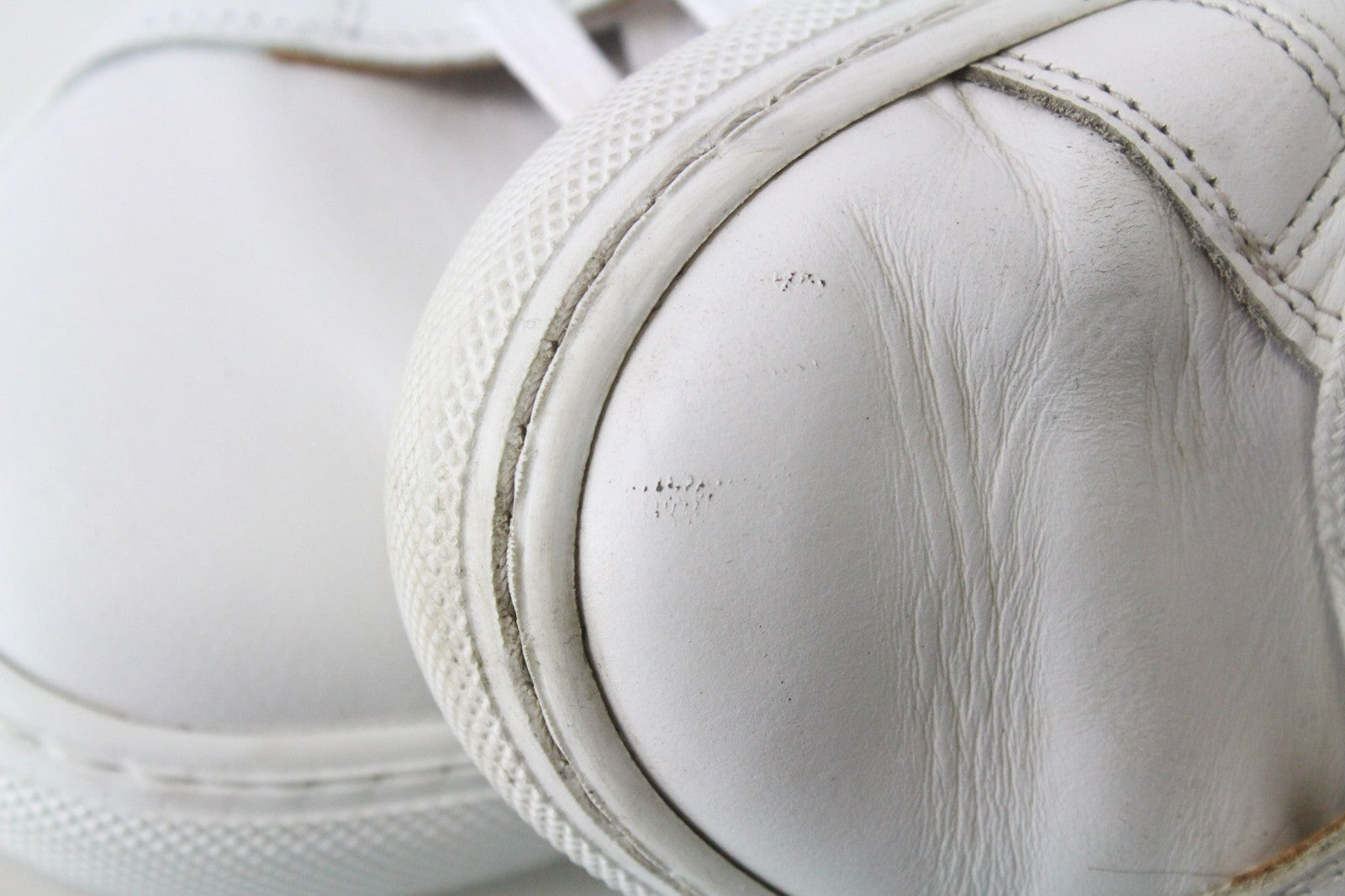 SUITSUPPLY Men Trainers EU42 White Genuine Leather Low-Top Laced Sneakers