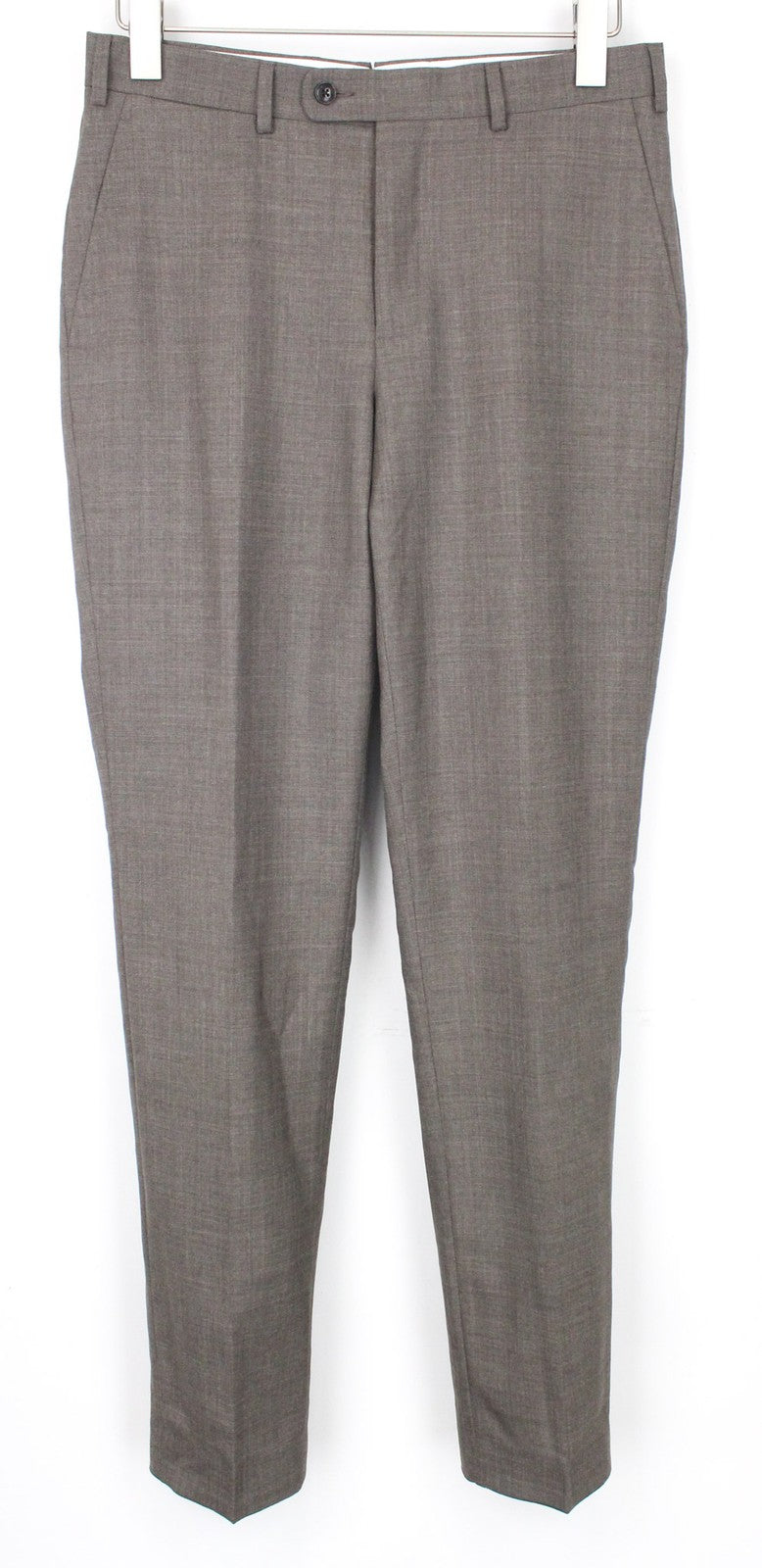 SUITSUPPLY Brescia Men Trousers UK36R Brown Pure Wool Pleated Front Classic
