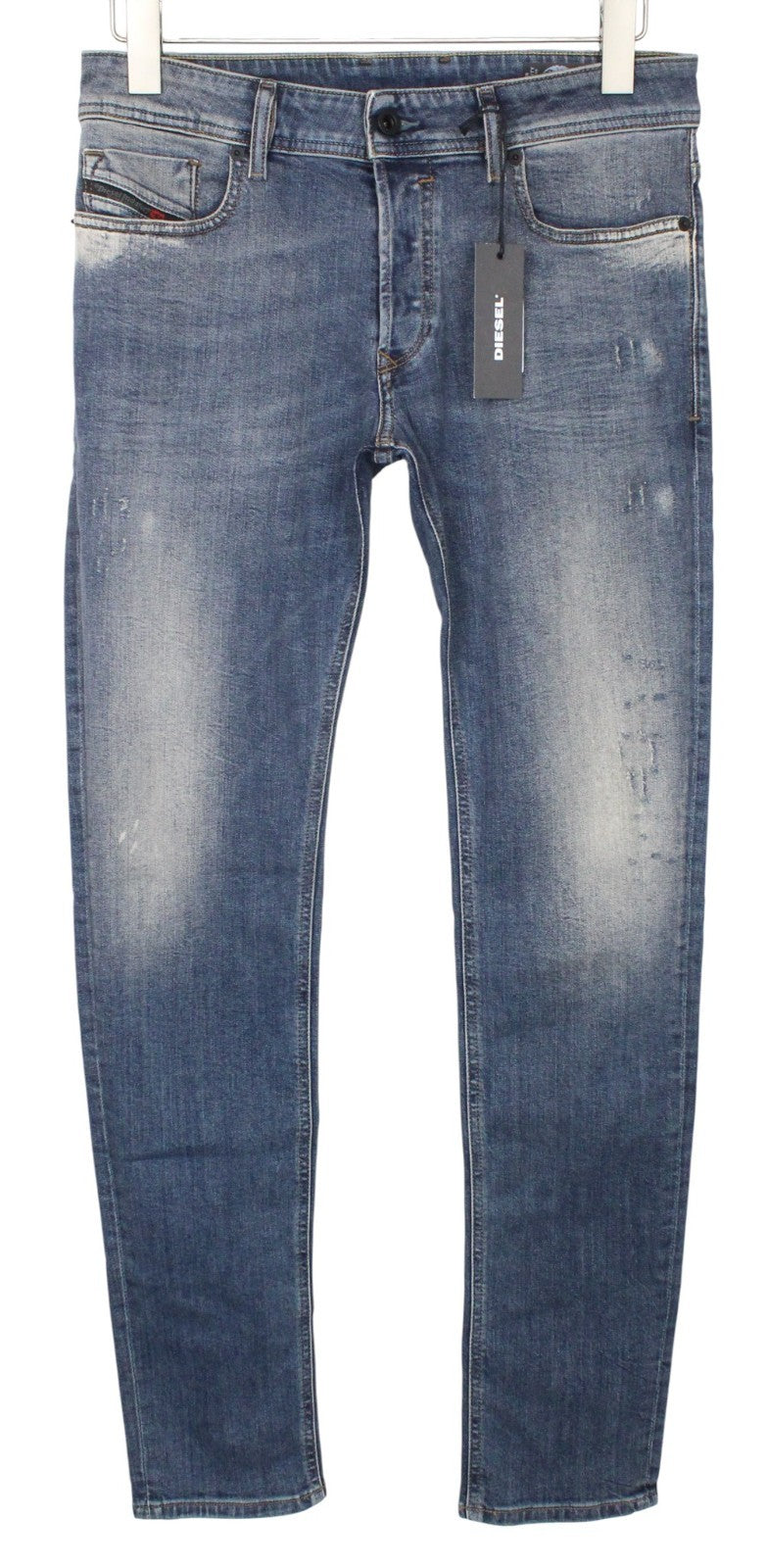 DIESEL Sleenker 069FI Men Jeans W29/L32 Slim Skinny Blue Cotton Stretch Washed