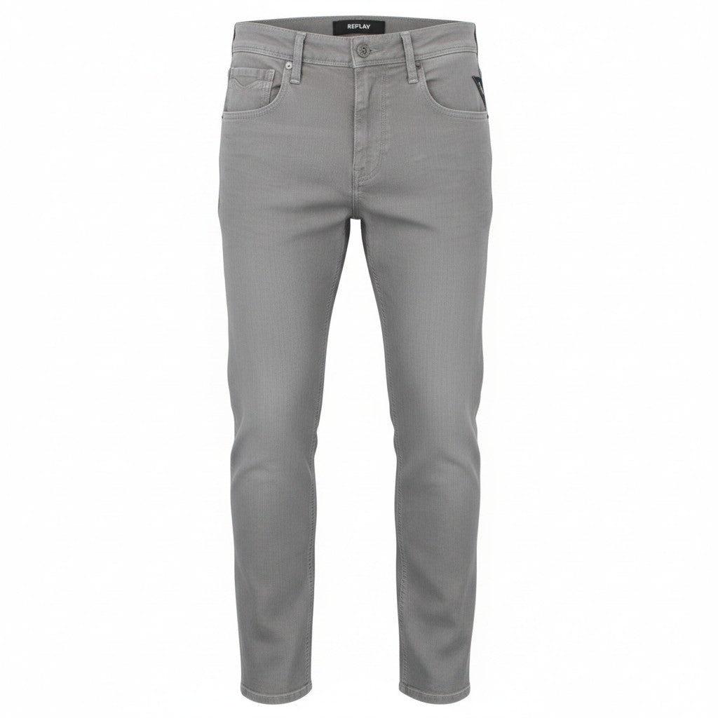 REPLAY Anbass Men Jeans W30/L34 Slim Fit Denim Cotton Stretch Grey