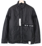 REPLAY Men Jacket L Black Lined Padded Zipped Snaps Long Sleeved Casual
