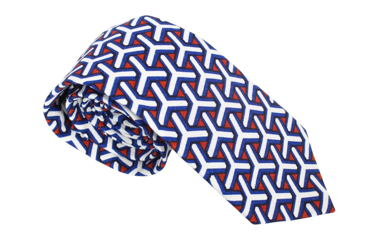 Blue Linen Tie