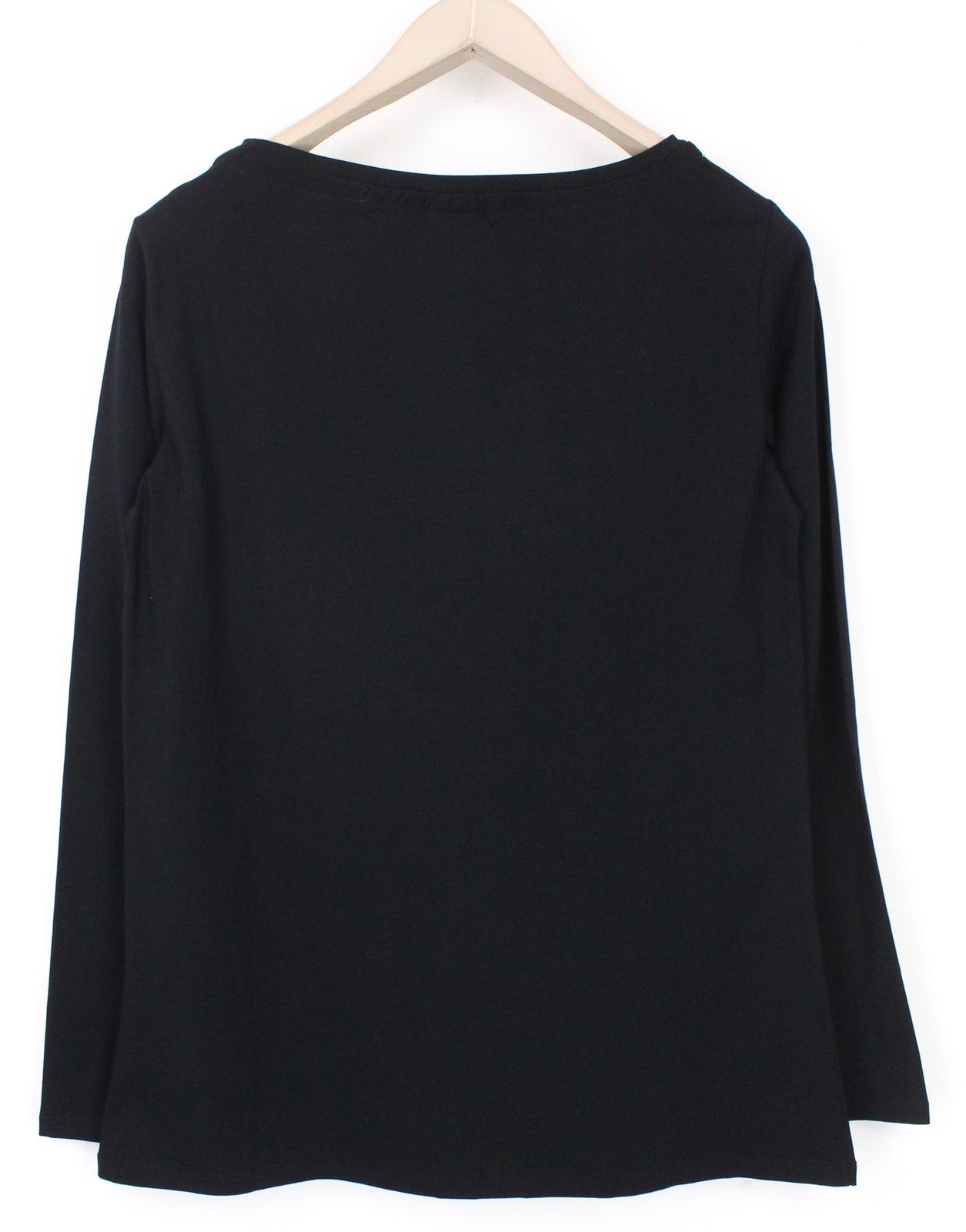MARINA YACHTING Men T-Shirt L Pull On Jersey Crew Neck Rhinestones Logo Black