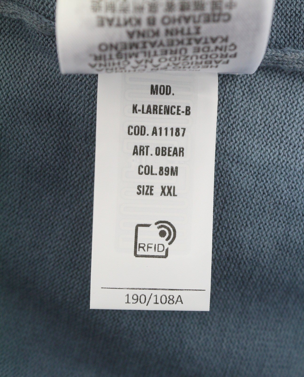 DIESEL K-Larence-B Men Jumper 2XL Blue Faded Cotton Knit Pull On RRP225