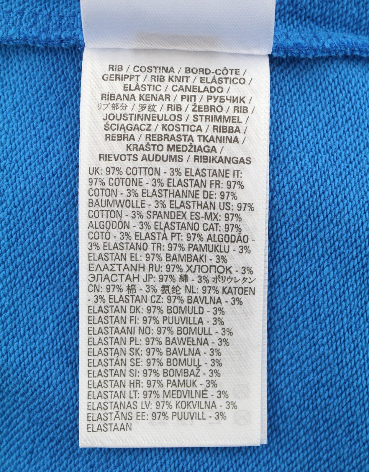 DIESEL S-Macs-Hood-G7 Men Hoodie L Blue Patterned Kangaroo Pocket RRP175