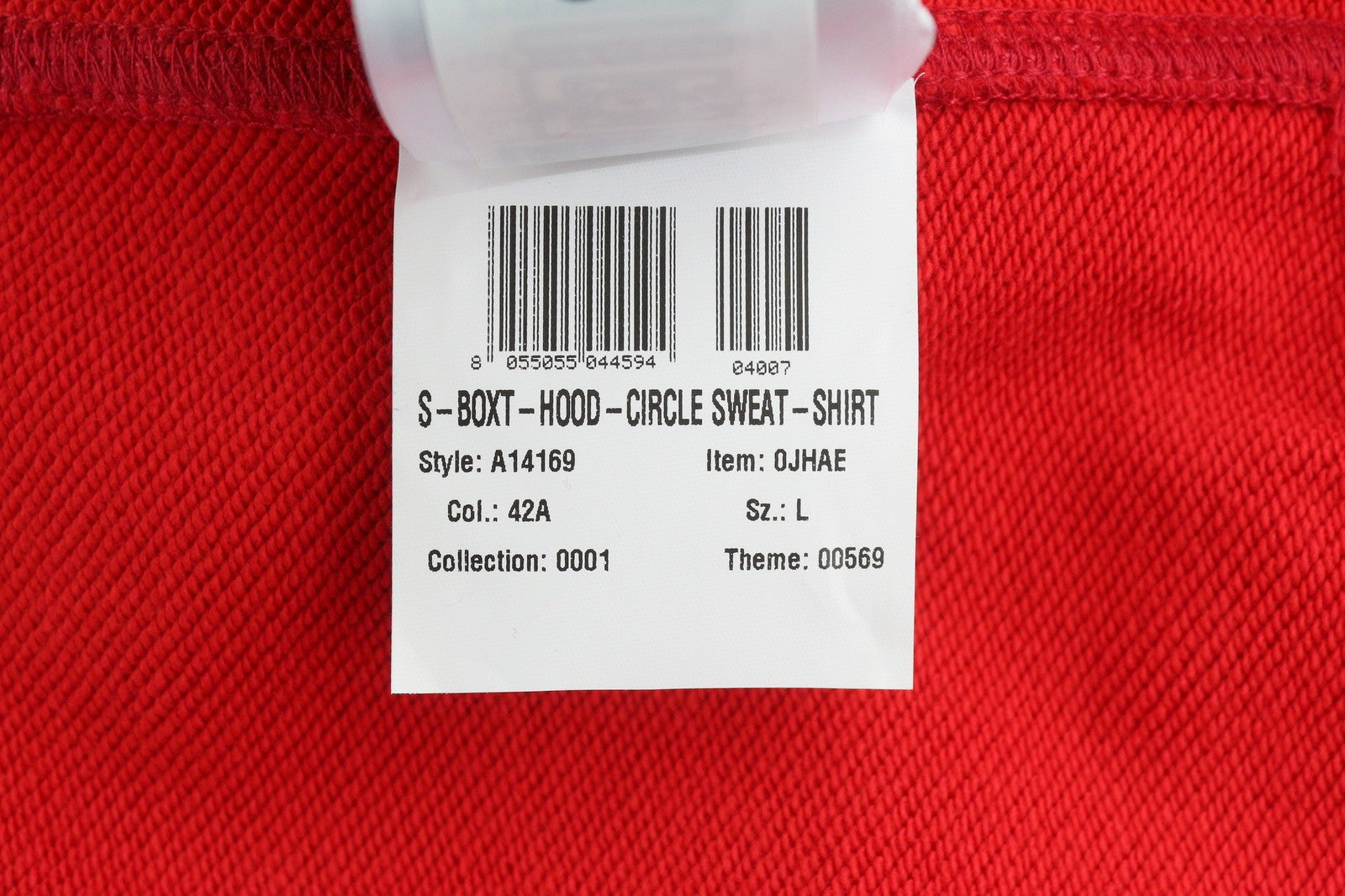 DIESEL S-Boxt-Hood-Circle Men Hoodie L Red Long Sleeved Pull On RRP185