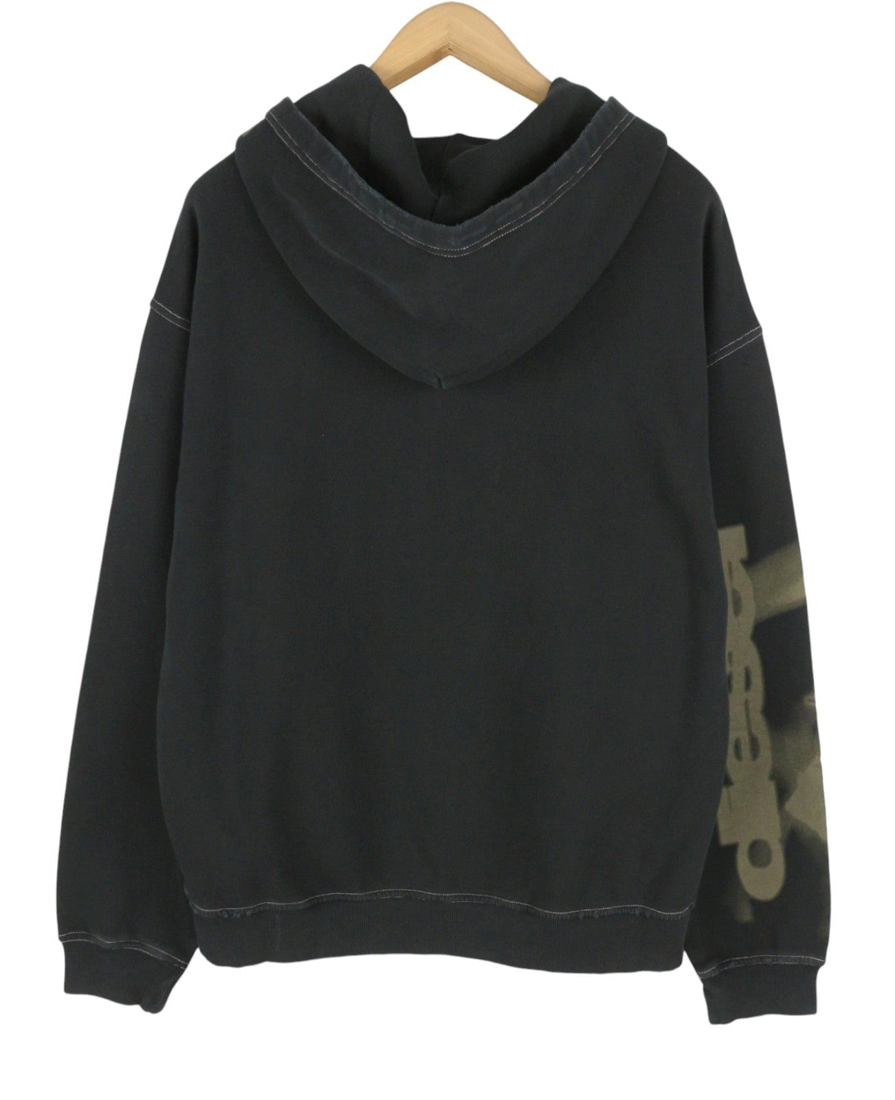 DIESEL S-Boxt-Hood-N4 Men Hoodie XL Dark Grey Oversized Distress Pull On RRP195