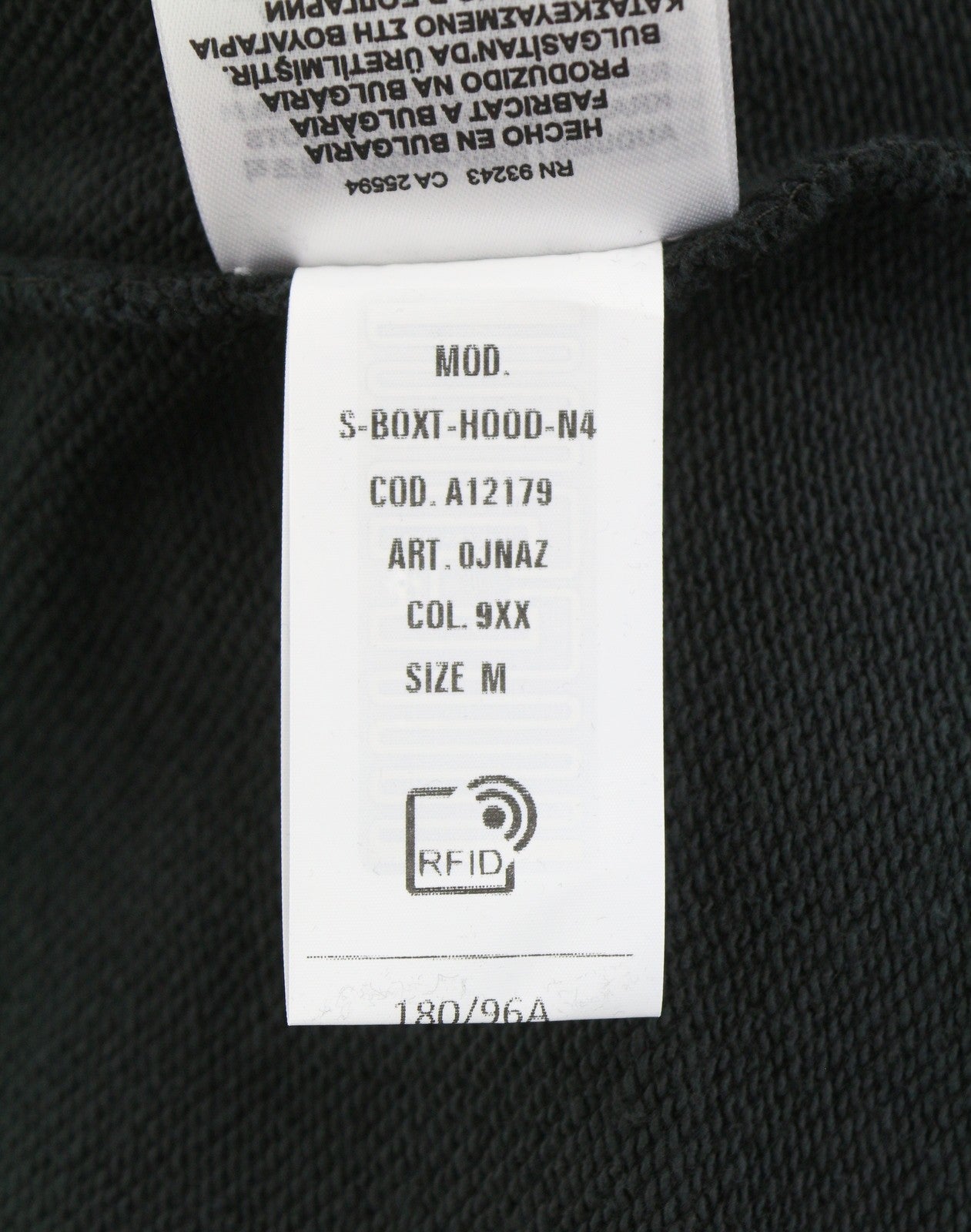 DIESEL S-Boxt-Hood-N4 Men Hoodie M Dark Grey Oversized Distress Pull On RRP195