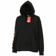 DIESEL S-Macs-Hood-G7 Men Hoodie L Black Patterned Kangaroo Pocket RRP175