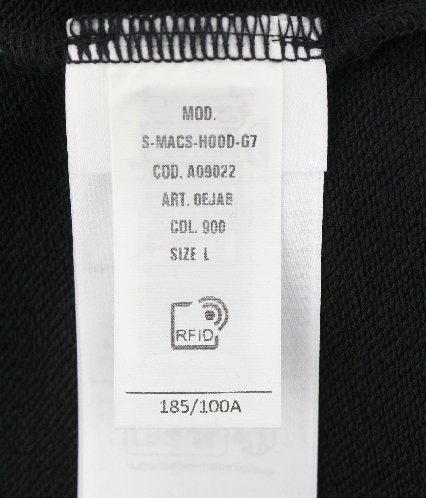 DIESEL S-Macs-Hood-G7 Men Hoodie L Black Patterned Kangaroo Pocket RRP175