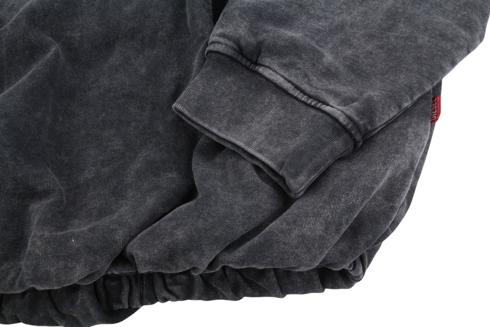 DIESEL S-Boxstic-Hood Men Hoodie L Grey Acid Washed Oversized Unisex RRP295