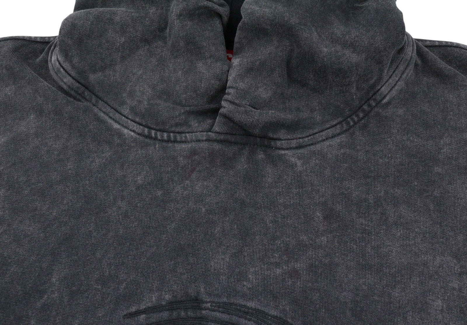 DIESEL S-Boxstic-Hood Men Hoodie M Grey Acid Washed Oversized Unisex RRP295