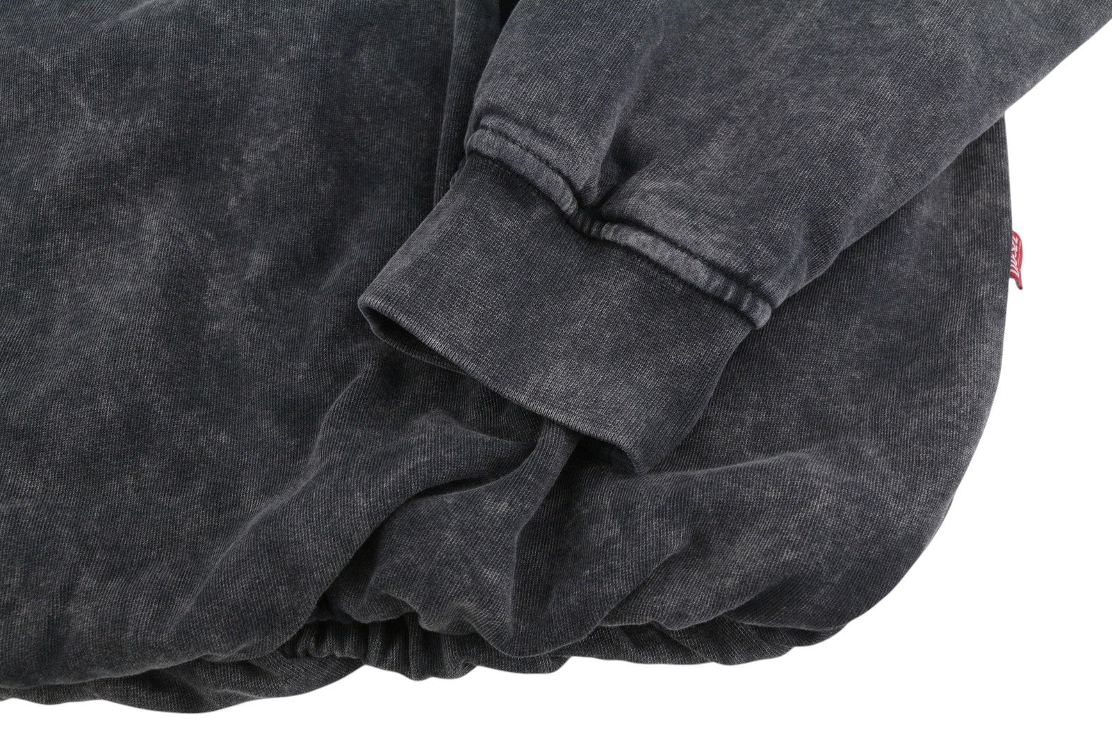 DIESEL S-Boxstic-Hood Men Hoodie M Grey Acid Washed Oversized Unisex RRP295