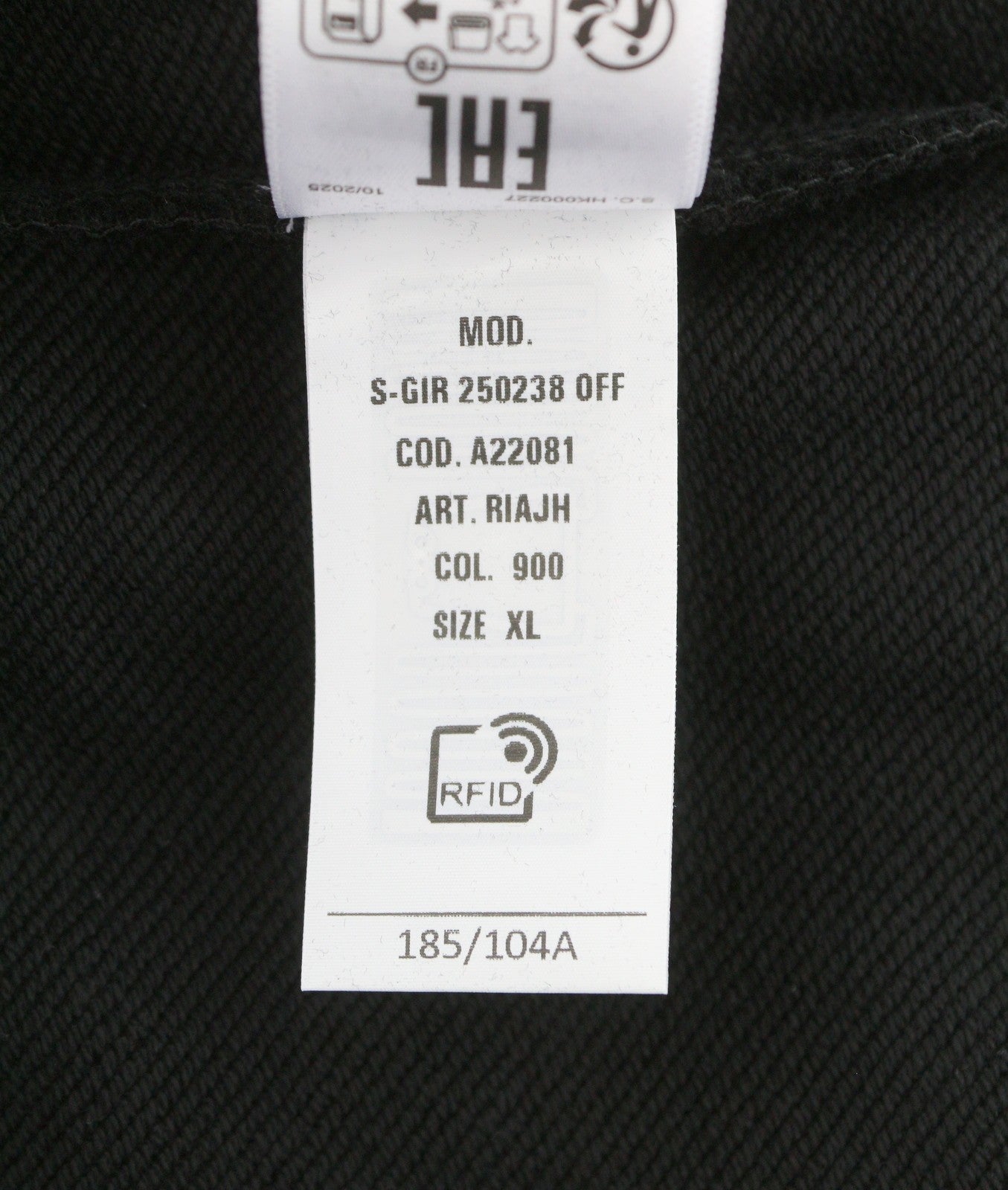 DIESEL S-Gir 250238 Off Men Sweatshirt XL Black Crew Neck Pull On RRP125