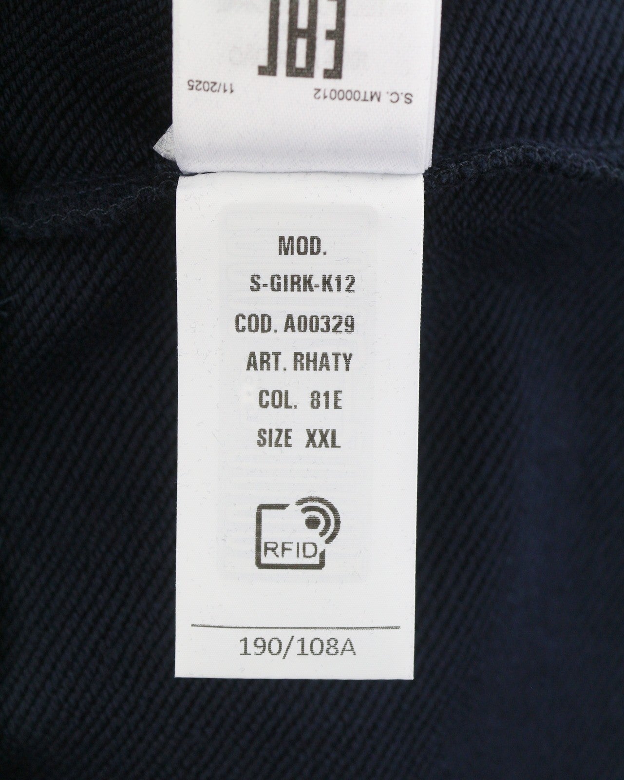 DIESEL S-Girk-K12 Men Sweatshirt 2XL Dark Blue Crew Neck Long Sleeve Pull On