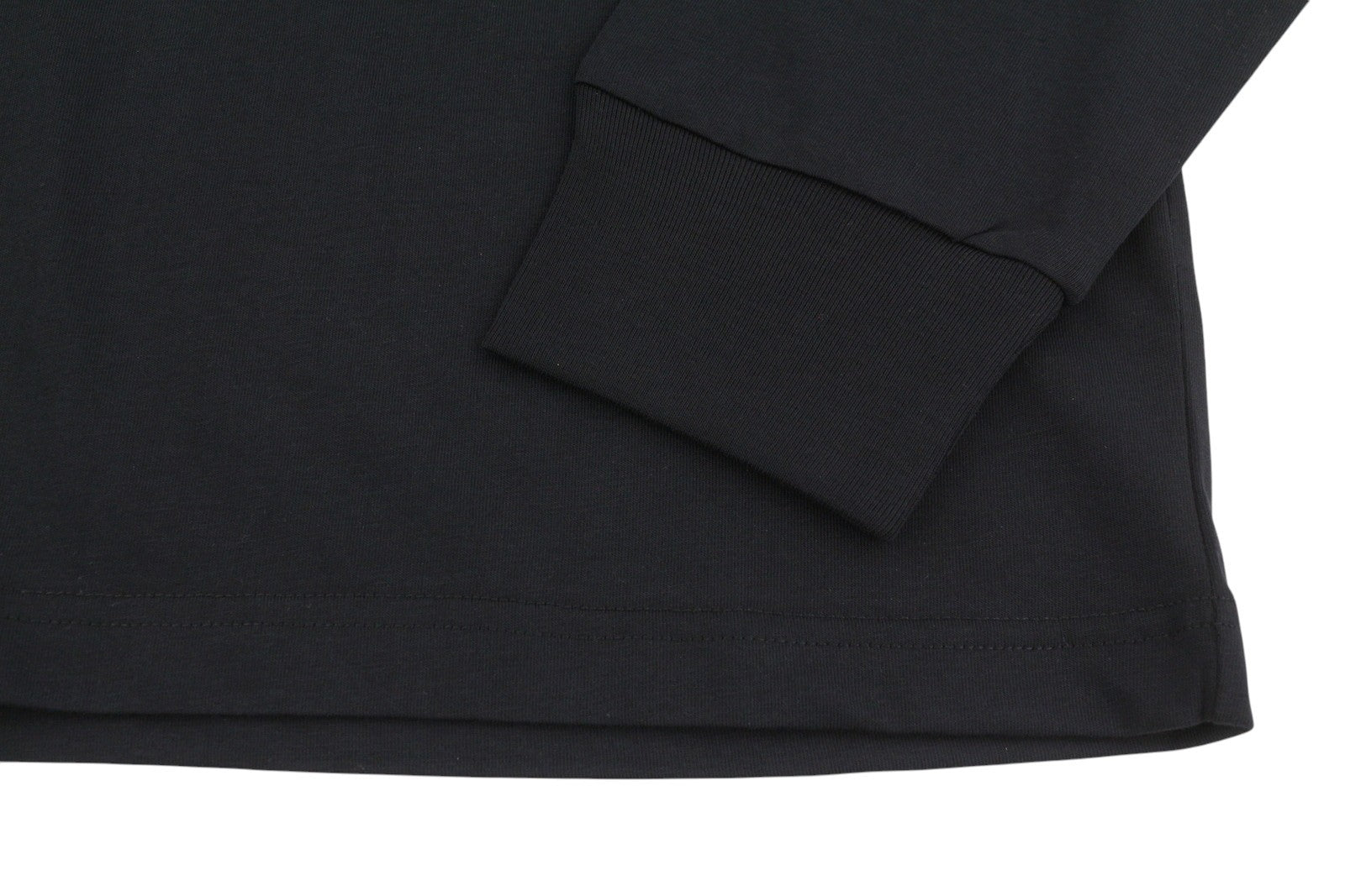 DIESEL T-Just-LS-Situation Men T-Shirt XL Black Cotton Crew Neck Long Sleeve