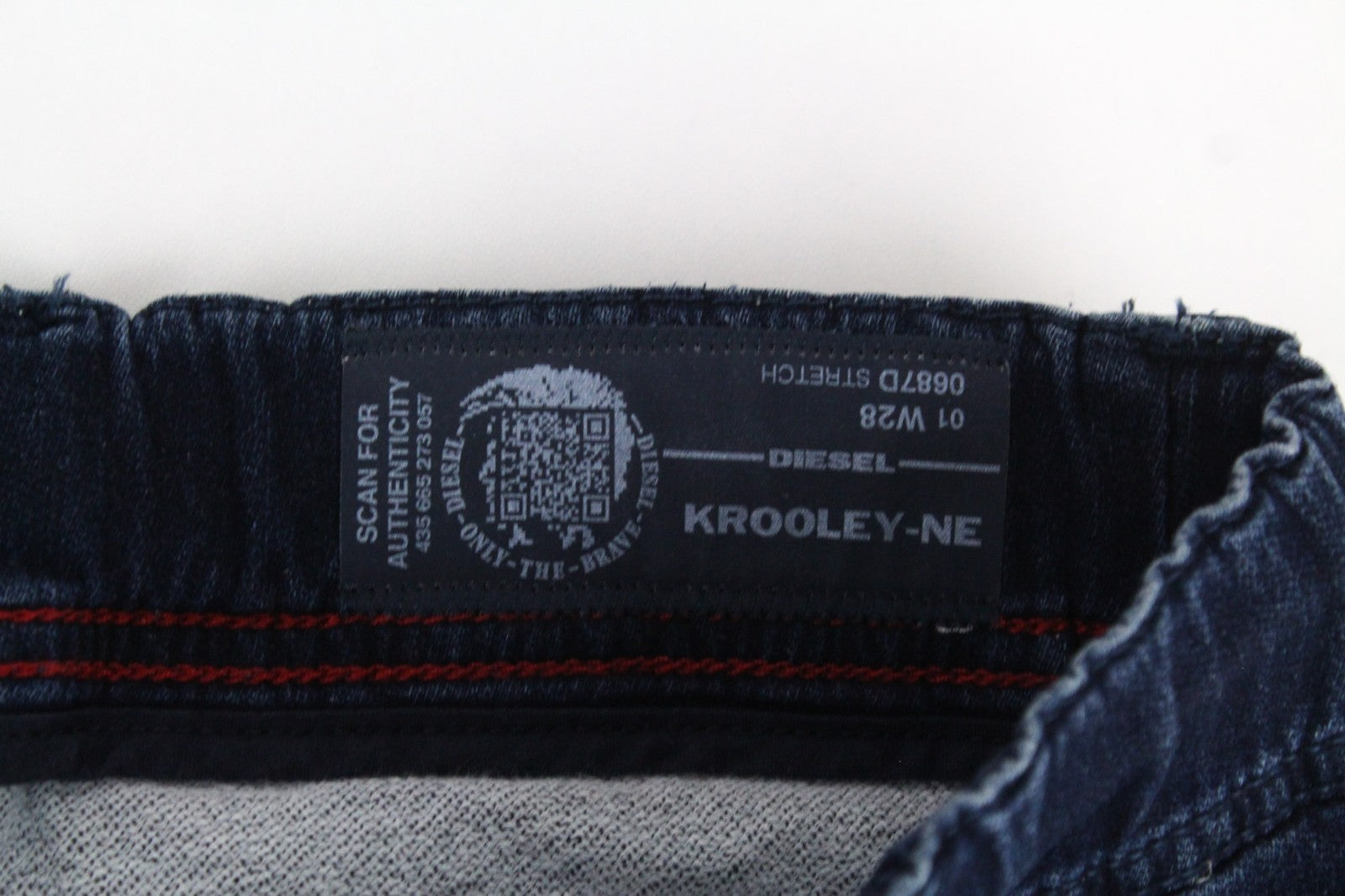 DIESEL Krooley-NE 0687D Men Jeans W28 Sweat Jogg Blue Slim Cotton Stretch Wash