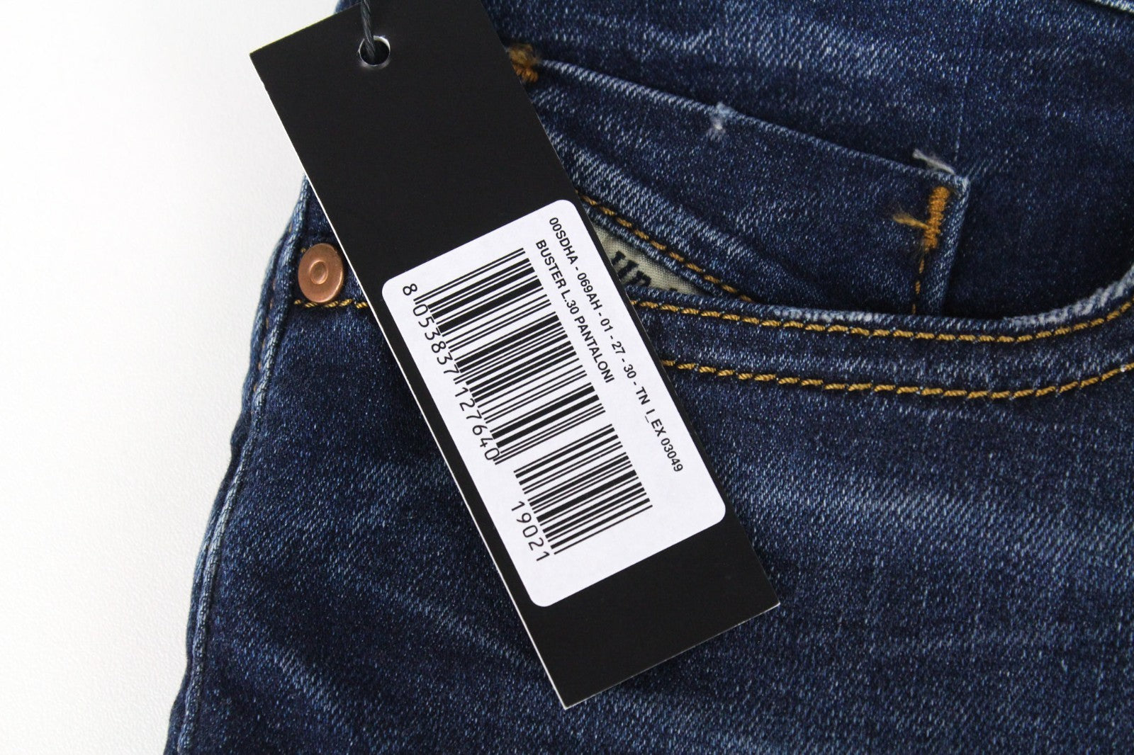 DIESEL Buster 069AH Men Jeans W27/L30 Boys Slim Tapered Cotton Stretch Blue