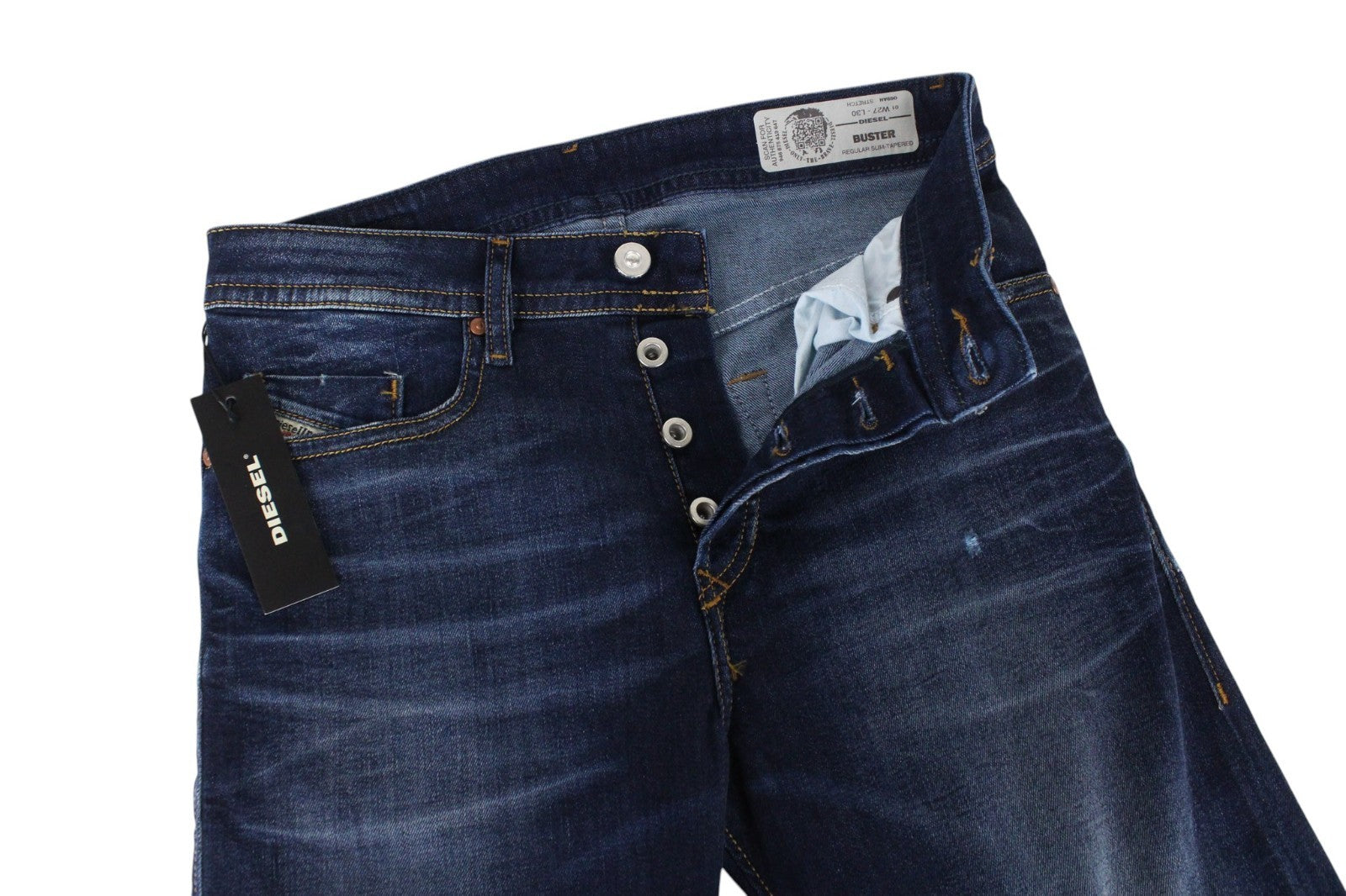 DIESEL Buster 069AH Men Jeans W27/L30 Boys Slim Tapered Cotton Stretch Blue