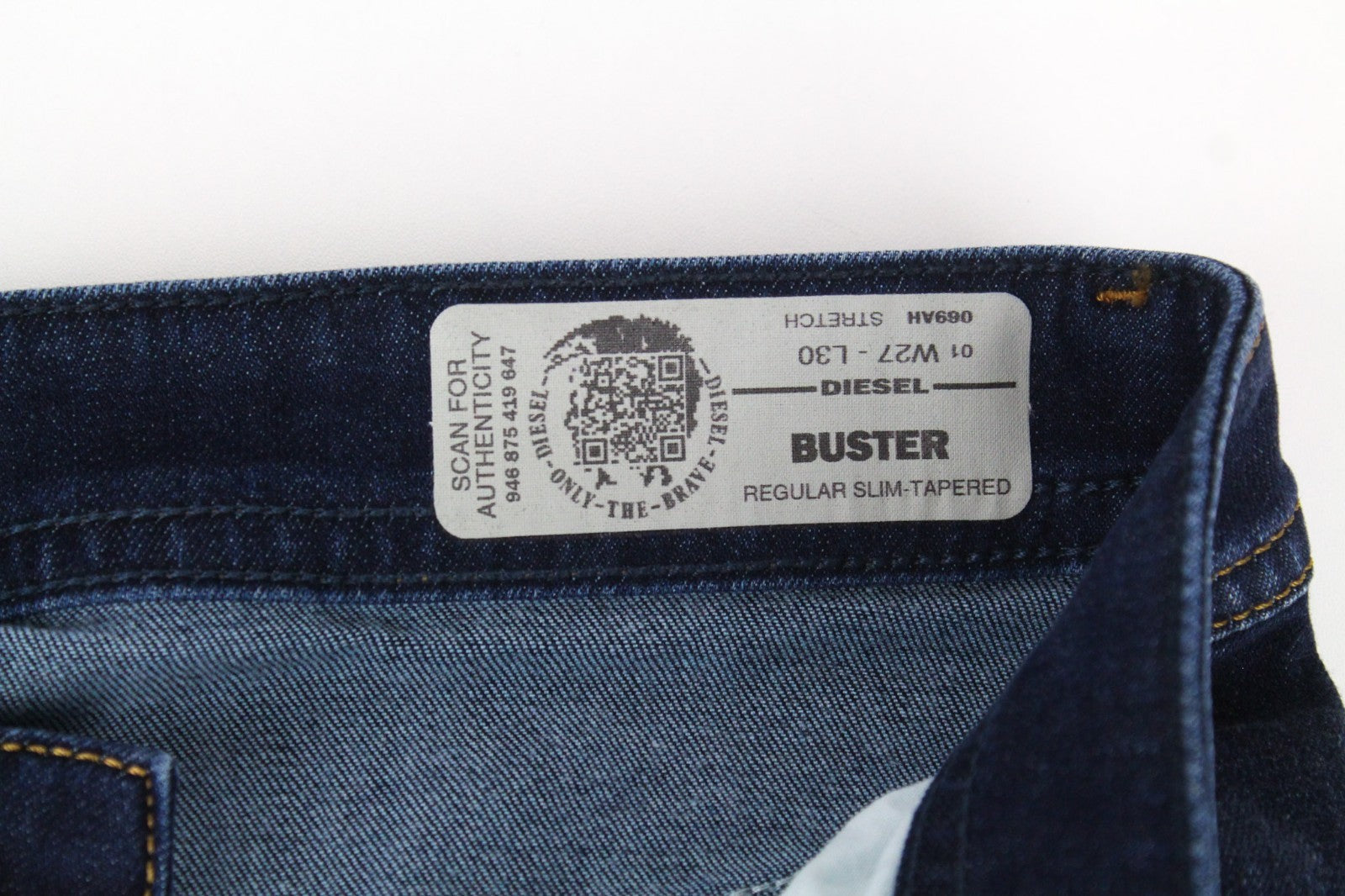 DIESEL Buster 069AH Men Jeans W27/L30 Boys Slim Tapered Cotton Stretch Blue