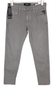 REPLAY Anbass Men Jeans W29/L30 Slim Fit Casual Denim Grey Cotton Stretch